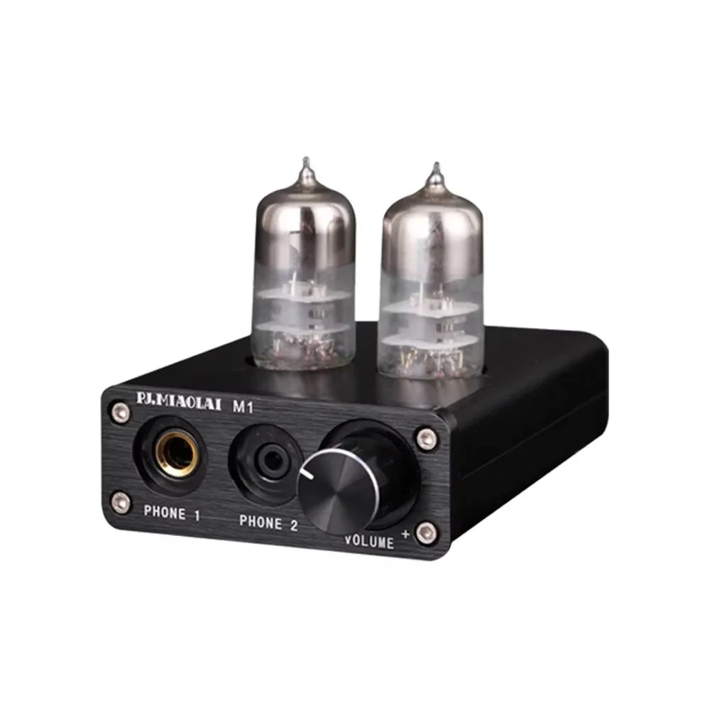Audiophile Tube Headphone Amplifier 6J9 Tube Mini Audio Preamplifier PC-USB External Sound Card Can Drive 16-600Ω Headphones