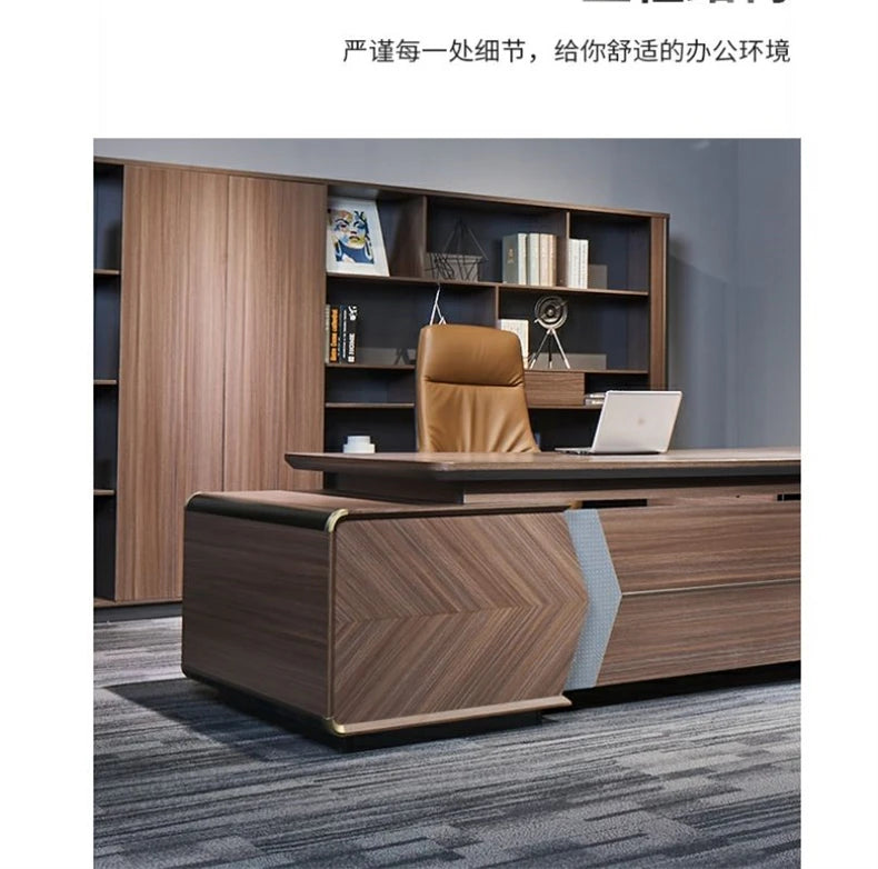 In Stock Standing Office Desk Executive Boss Minimalist High Quality Office Desk Modern European Escritorio Oficina Furniture