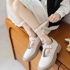 Fashion Sock for Women Summer   Breathable Trendy Casual Women's Socks Cute Fashion Korean Style Transparent Lace Sweet