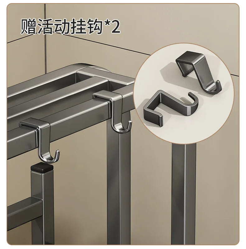 Kitchen knife holder, storage rack, multifunctional kitchen knife cutting board, pot cover integrated storage rack, countertop