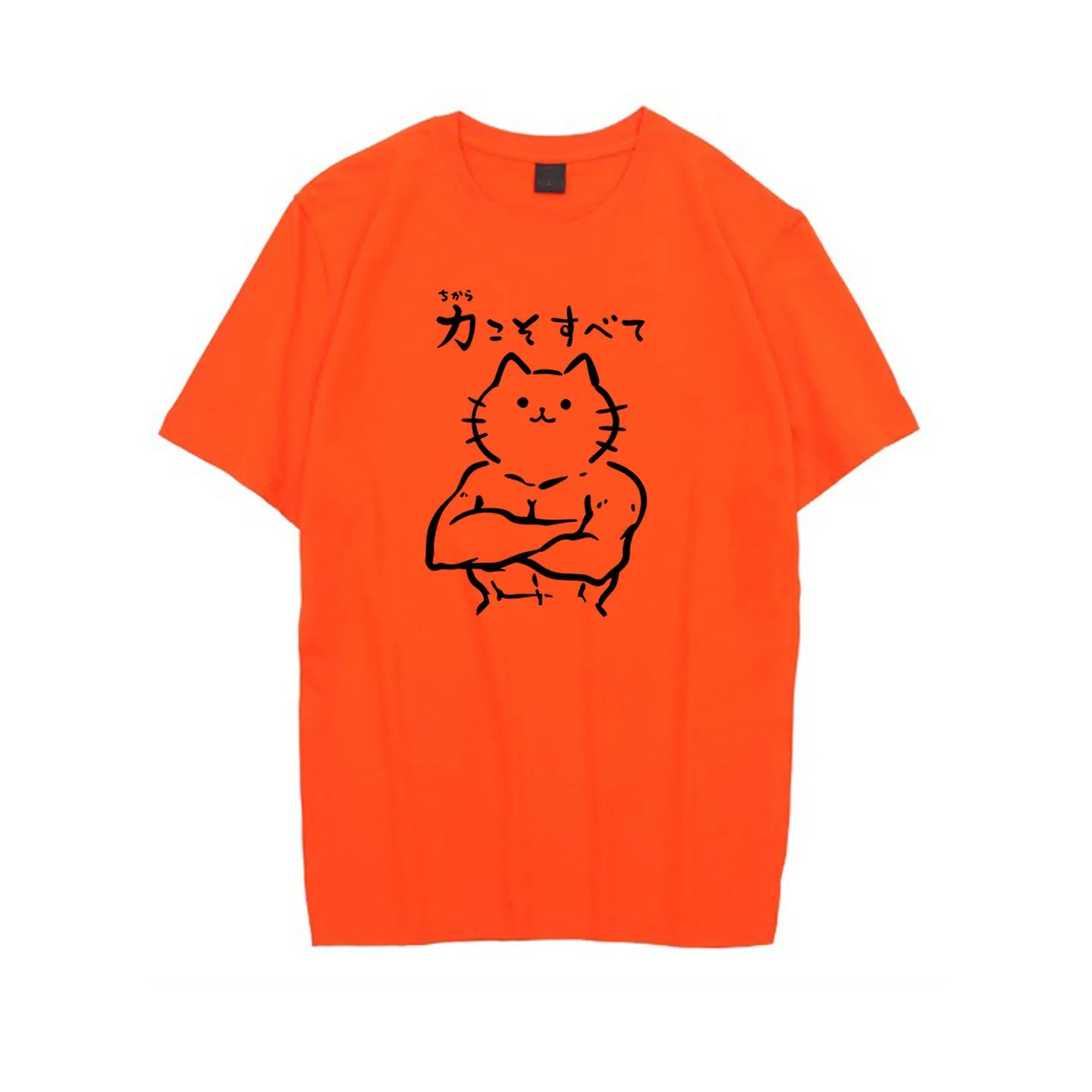 Fitness Gym  Series Loose Unisex Short Sleeve T-Shirt Breathable Cotton Polyester Blend round Neck Print Casual Tee
