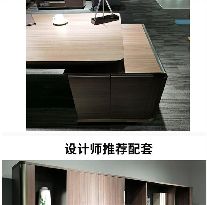 In Stock Standing Office Desk Executive Boss Minimalist High Quality Office Desk Modern European Escritorio Oficina Furniture