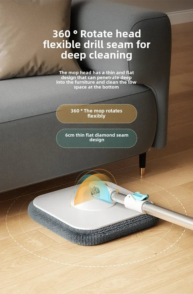 Clean and Dirty Water Separation Rotary Mop, No Need for Manual Cleaning, Quickly and Neatly Completes Home Cleaning