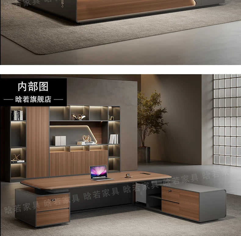 Home Office Writing Desk Modern Executive OfficeDesk Furniture Computer Desk L Shape ComputerDesk With Storage Office Desks