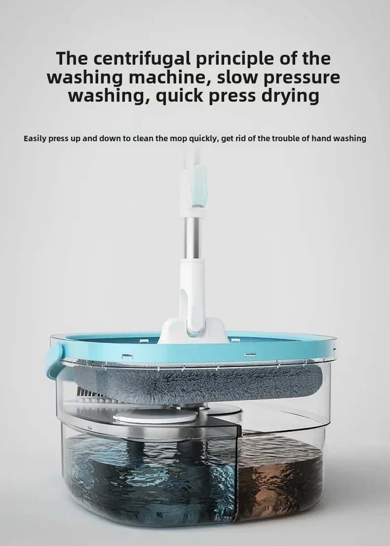 Clean and Dirty Water Separation Rotary Mop, No Need for Manual Cleaning, Quickly and Neatly Completes Home Cleaning