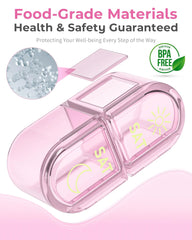 Pill Organizer, Pill Box 7 Day Am & Pm Pill Organizer 7 Days,Weekly Pill Case 2 Times a Day,Medicine Organizer for Travel