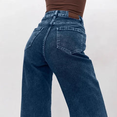 Fashion Is Not Outdated Women's Elastic Wide-leg Jeans Women's European and American Women's Clothing Casual and Versatile