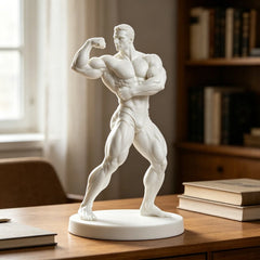 Fitness Athlete Statue,3D Printed Relief, Classic Sculpture with Perfect Physique,Art Desktop Decor for Home, Cafe,Bar Bookstore