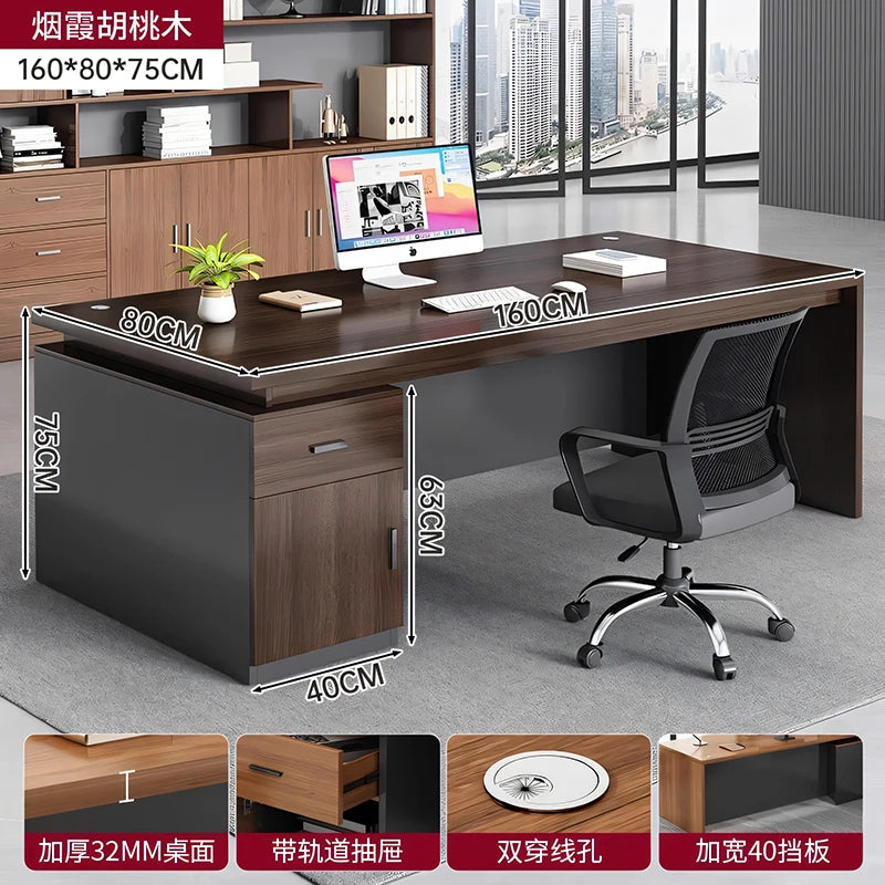Cabinet Aesthetic Modern Desk Black Unique Gaming Computer Office Desk Design Writing Biurka Komputerowe Home Accessories