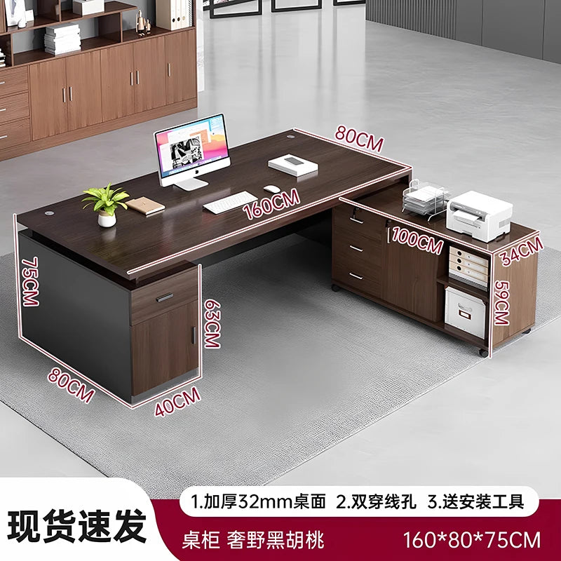 Cabinet Aesthetic Modern Desk Black Unique Gaming Computer Office Desk Design Writing Biurka Komputerowe Home Accessories