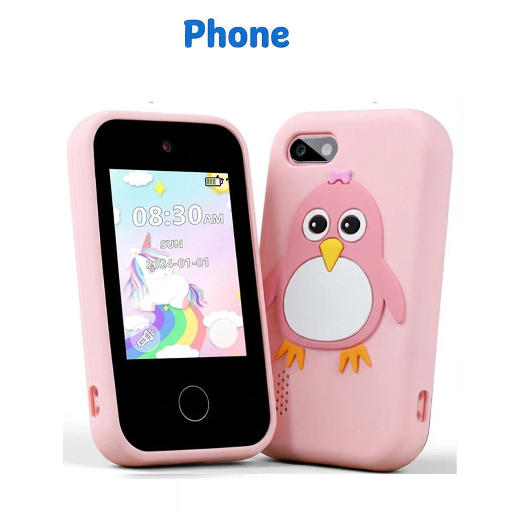 Kids Smart Phone for Boys & Girls 2.8 Inch Touch Screen Kids Toy Phone with Dual Camera ABC Learning Educational Learning Toy