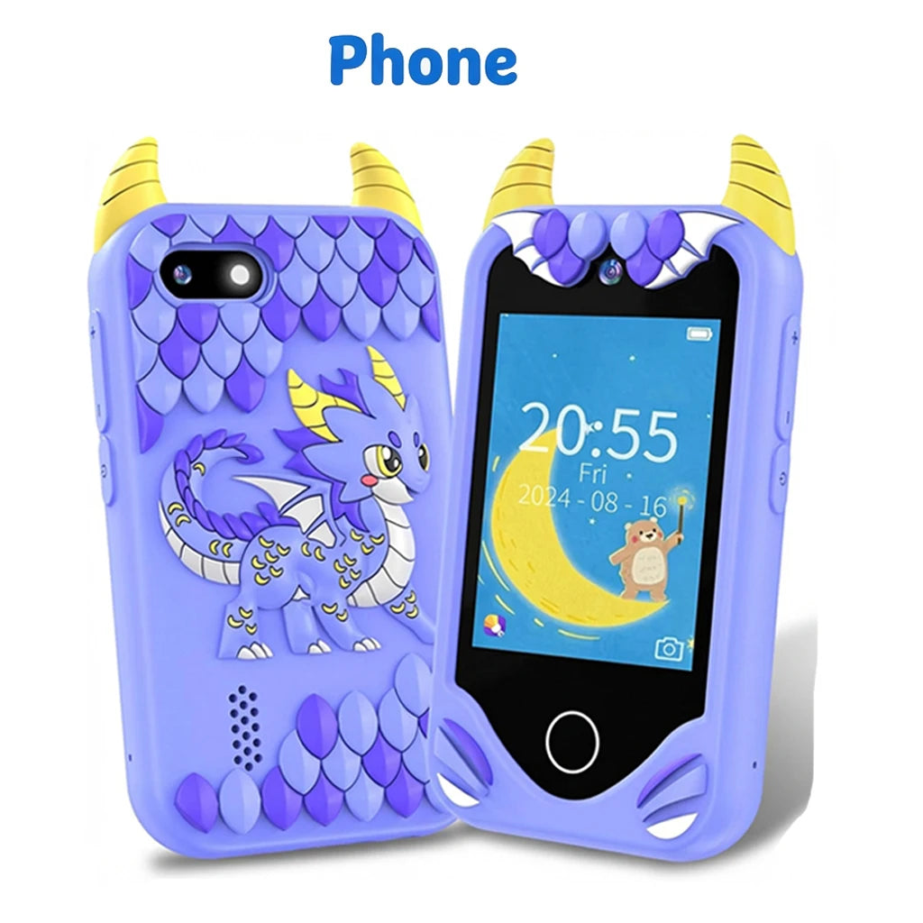 Kids Smart Phone for Boys & Girls 2.8 Inch Touch Screen Kids Toy Phone with Dual Camera ABC Learning Educational Learning Toy