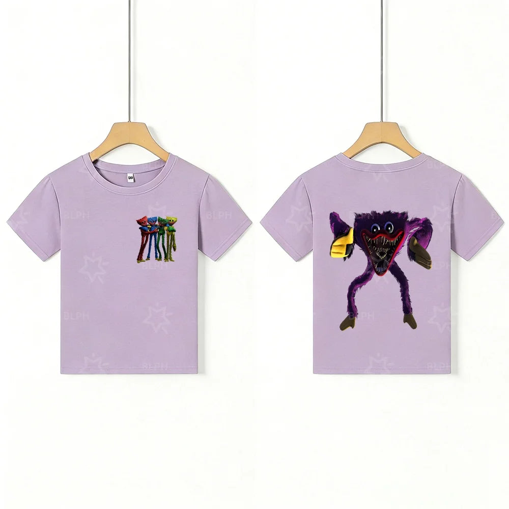 Kids T - Shirt with Scary Cartoon Girl Graphic, Unique Design for Children, Top - Quality Fabric, Perfect Choice for Casual Wear