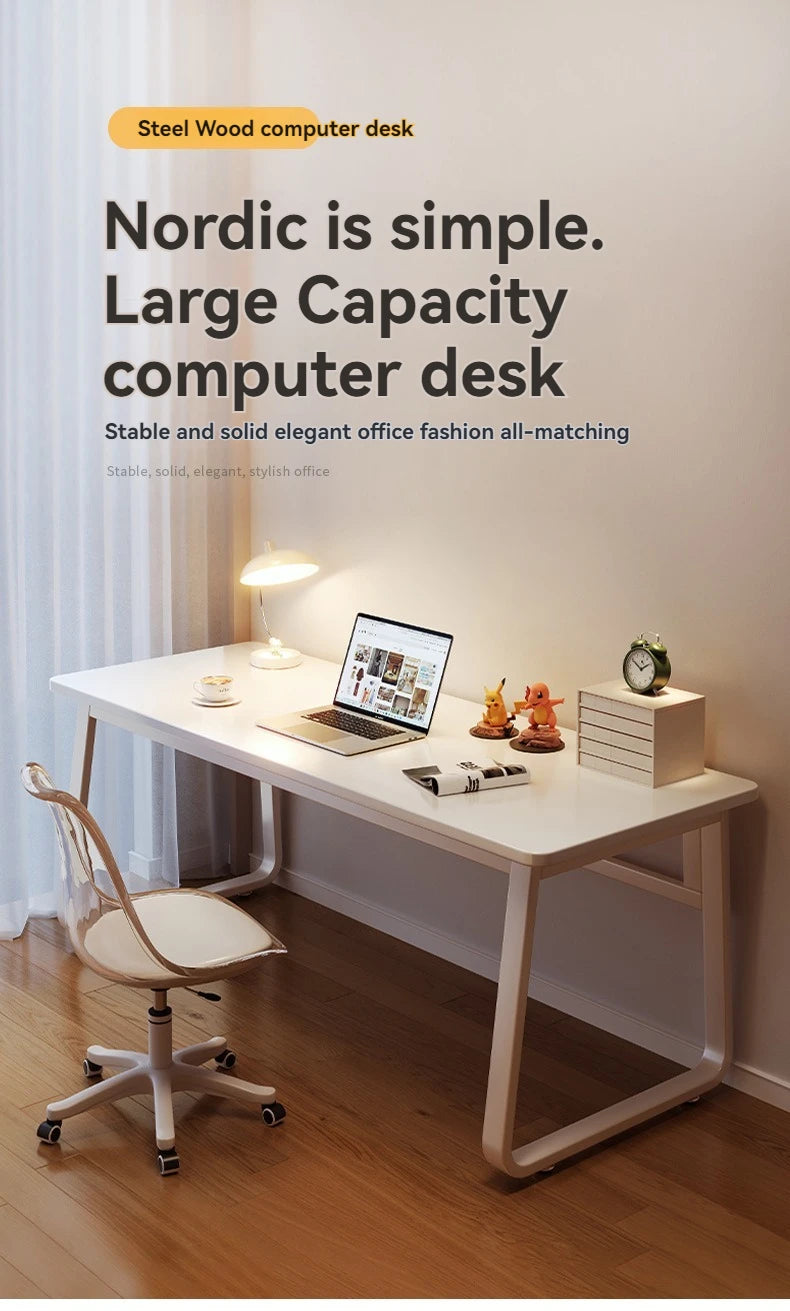 Desk for home use, student writing desk, study desk, small layout, minimalist office desk, bedroom desk, minimalist style, compu