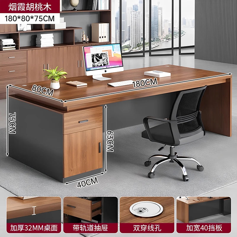 Cabinet Aesthetic Modern Desk Black Unique Gaming Computer Office Desk Design Writing Biurka Komputerowe Home Accessories