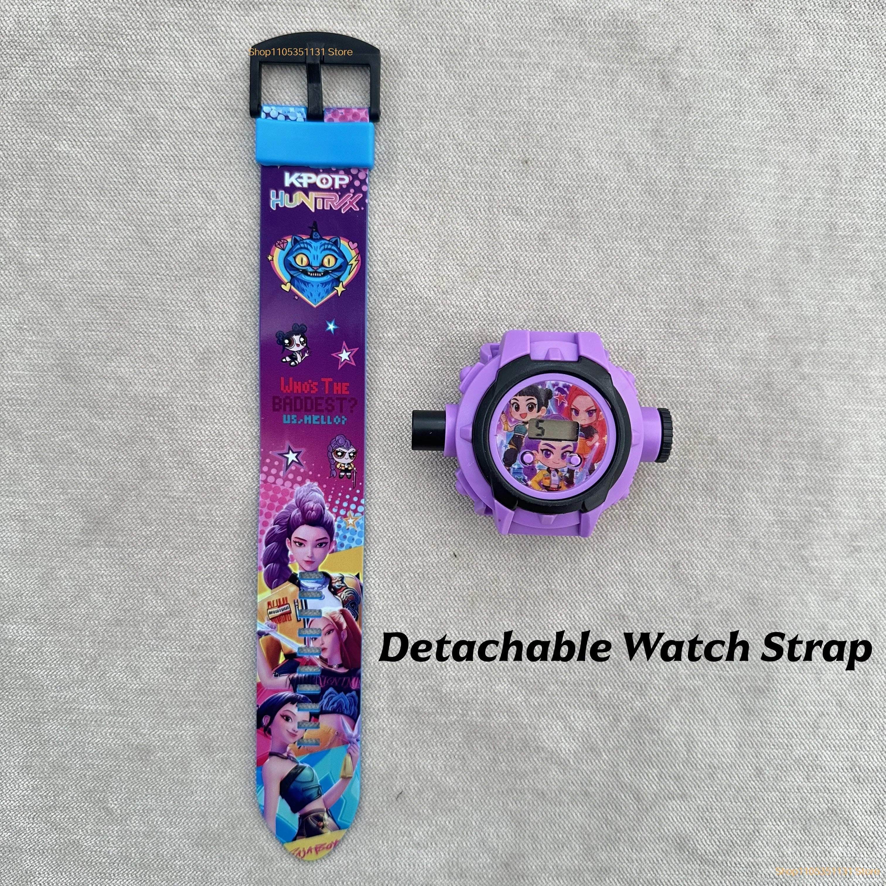 Kids Projection Watch 24 Images Cartoon Digital Electronic Wristwatch Multifunctional Toy Watch for Fans Birthday Party Favors