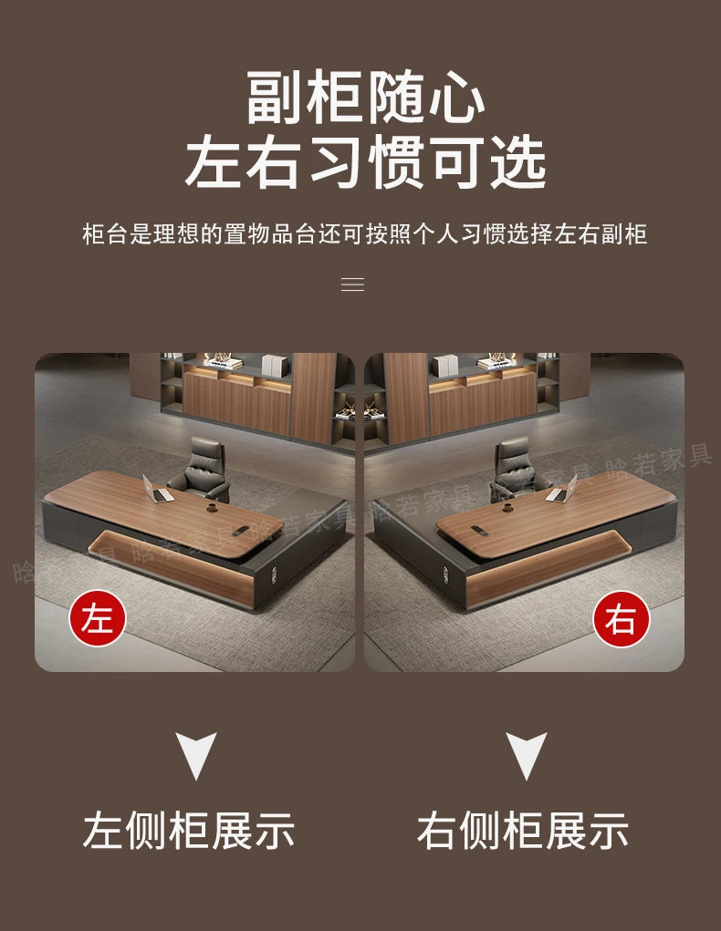 Home Office Writing Desk Modern Executive OfficeDesk Furniture Computer Desk L Shape ComputerDesk With Storage Office Desks