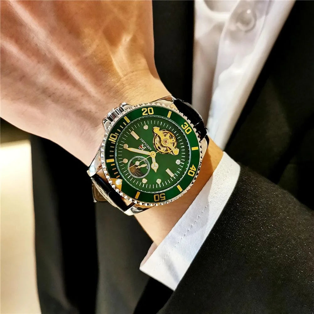 Series of Men's Watches, Fully Automatic Mechanical Watches, Hollow Design, Waterproof, High-End, Light Luxury, Fashionable, Business Casual, Simple, Stylish, Social, Trendy Men's Watches