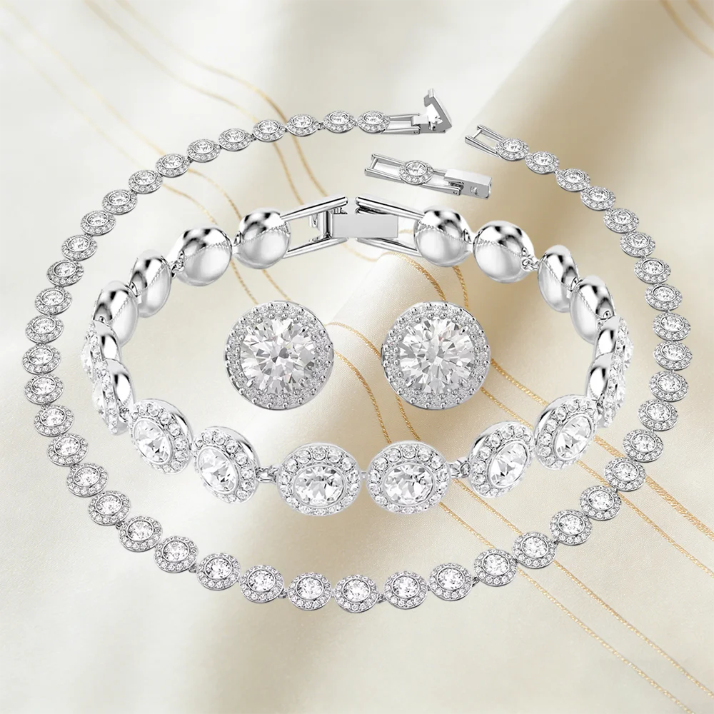 Elegant Charming Jewelry, Inlaid with Sparkling Zirconia for Daily Wear & Special Occasions, Add Sparkle To Your Look