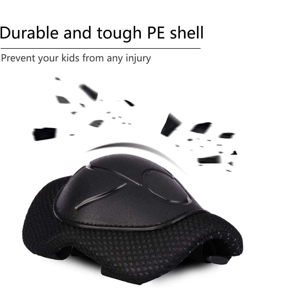 Kids Knee Pads Elbow Pads Age 3-7 Toddler Boys Girls, 6 In 1 Protective Gear Safety Set with Wrist Guard for Skating Cycling New