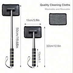 Automobile Windshield Water Scraping Telescopic Automobile Glass Wiper Auto Cleaning Tools Window Cleaning Brush Cleaning Cloth
