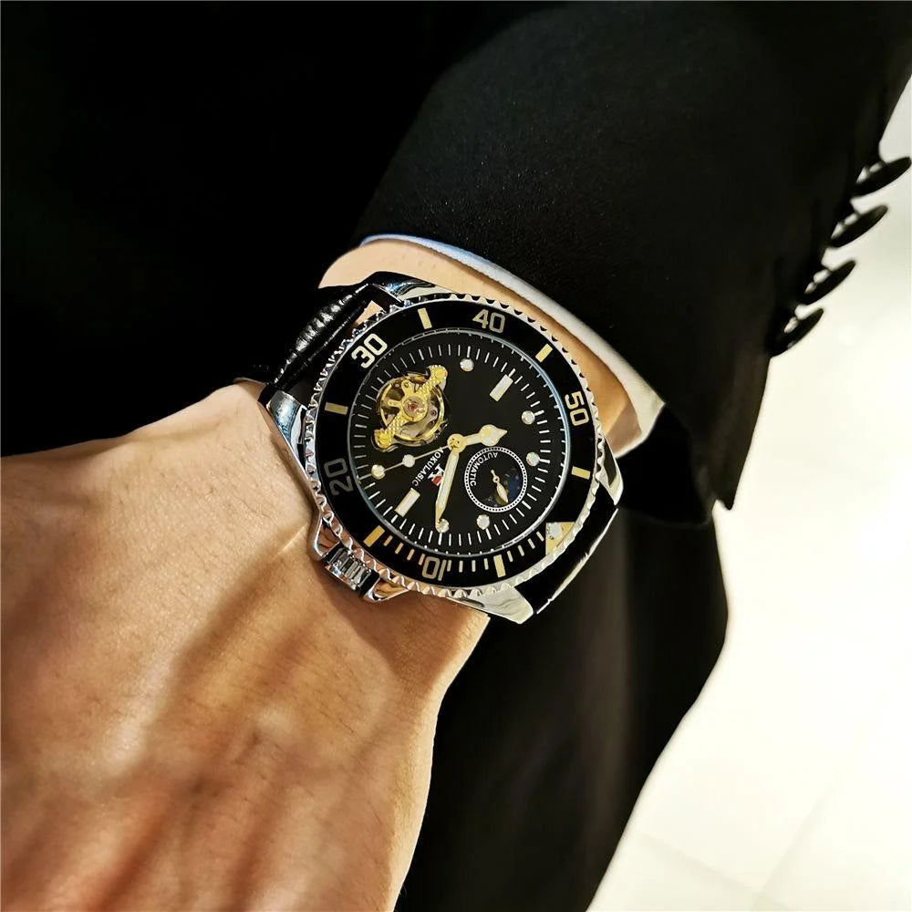 Series of Men's Watches, Fully Automatic Mechanical Watches, Hollow Design, Waterproof, High-End, Light Luxury, Fashionable, Business Casual, Simple, Stylish, Social, Trendy Men's Watches