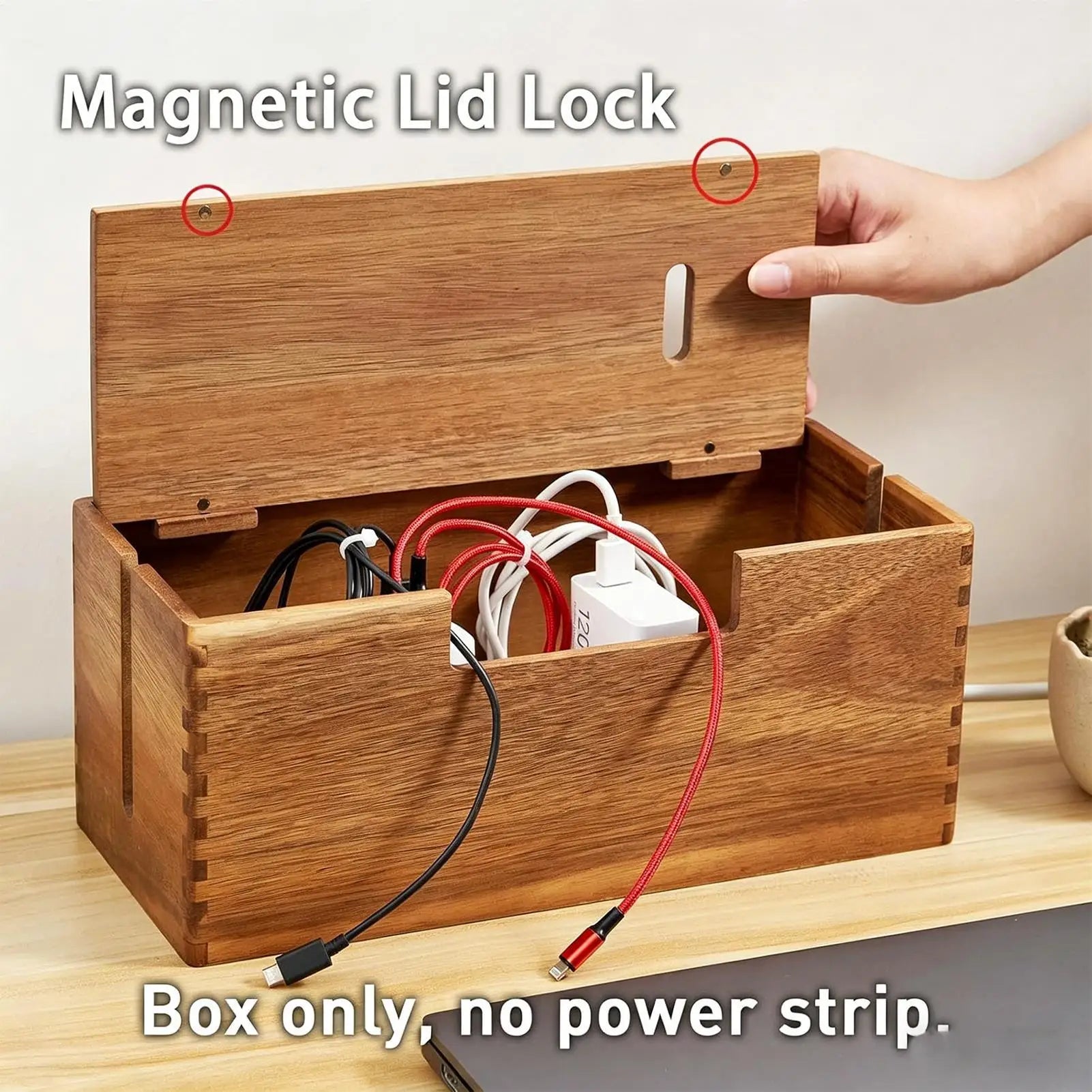 Cord Organizer Box Storage Box Large Capacity Data plug board Storage Box Desktop Cable Management Box Router Bracket