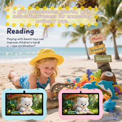 Kids Tablet 7 inch, Children Tablet with Parent Control,dual cameras, children's gifts for Christmas and birthday.Pink
