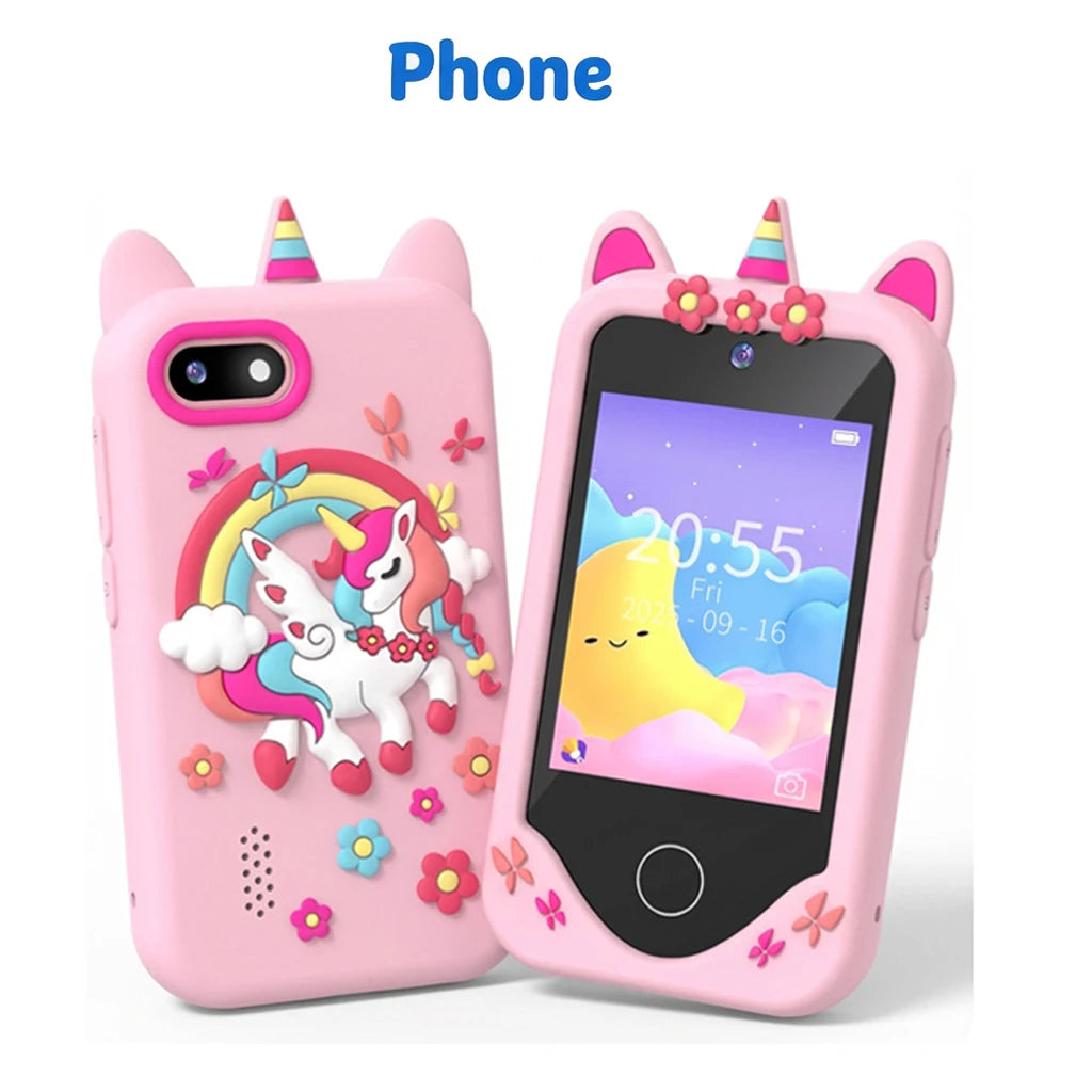 Kids Smart Phone for Boys & Girls 2.8 Inch Touch Screen Kids Toy Phone with Dual Camera ABC Learning Educational Learning Toy