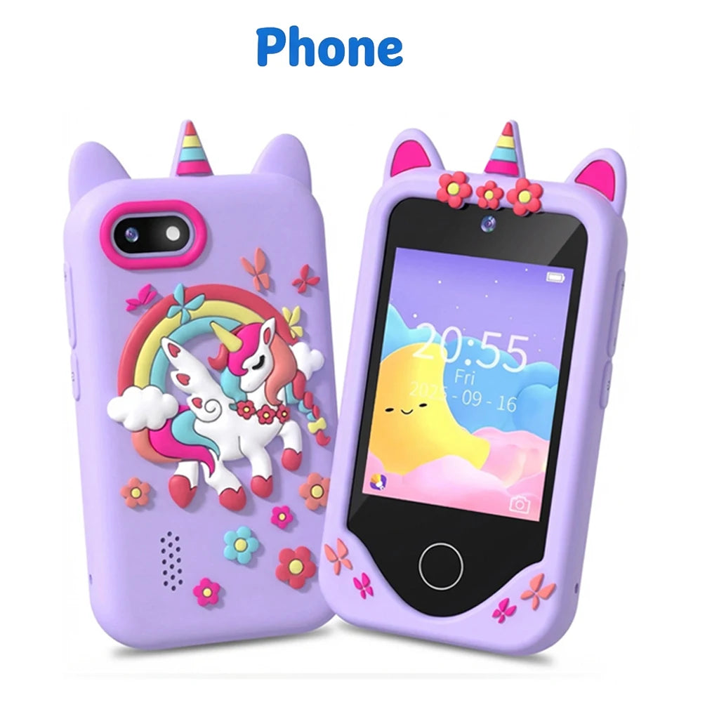 Kids Smart Phone for Boys & Girls 2.8 Inch Touch Screen Kids Toy Phone with Dual Camera ABC Learning Educational Learning Toy