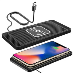 Wireless Phone Charger Wireless Car Charger Pad For Car 39 Inch Cable Automatic Sensing Non-Slip Charging Mat For Phone Vehicle
