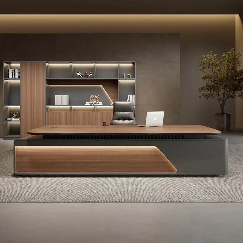 Home Office Writing Desk Modern Executive OfficeDesk Furniture Computer Desk L Shape ComputerDesk With Storage Office Desks