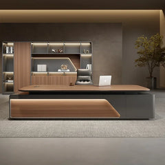 Home Office Writing Desk Modern Executive OfficeDesk Furniture Computer Desk L Shape ComputerDesk With Storage Office Desks