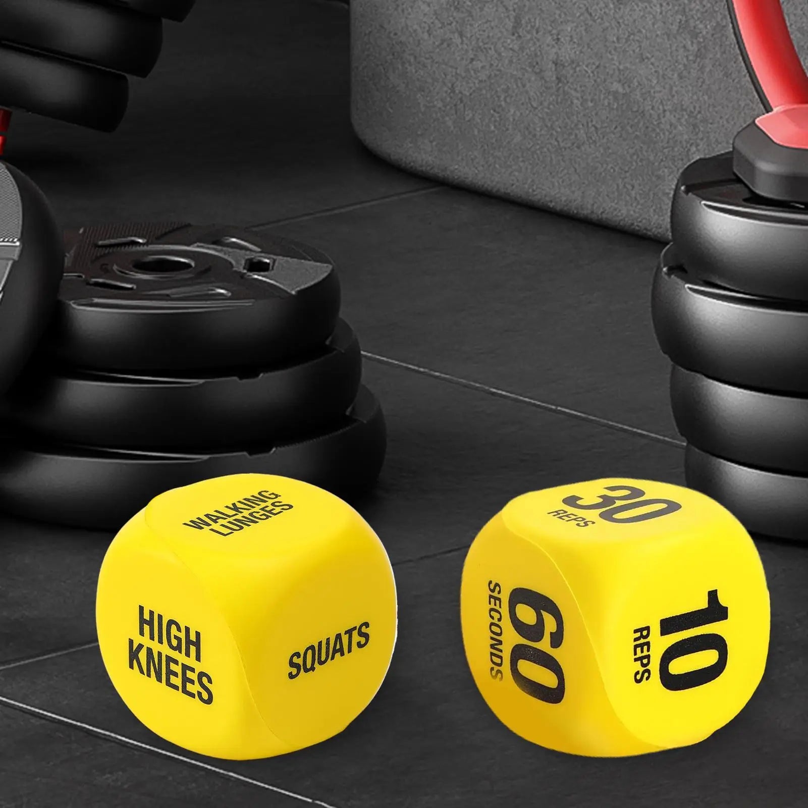 Fitness Exercise Dice Funny Gym Exercise Dice Game High Strength Training Equipment  for Stilt Jumps and Push-ups Home Gym