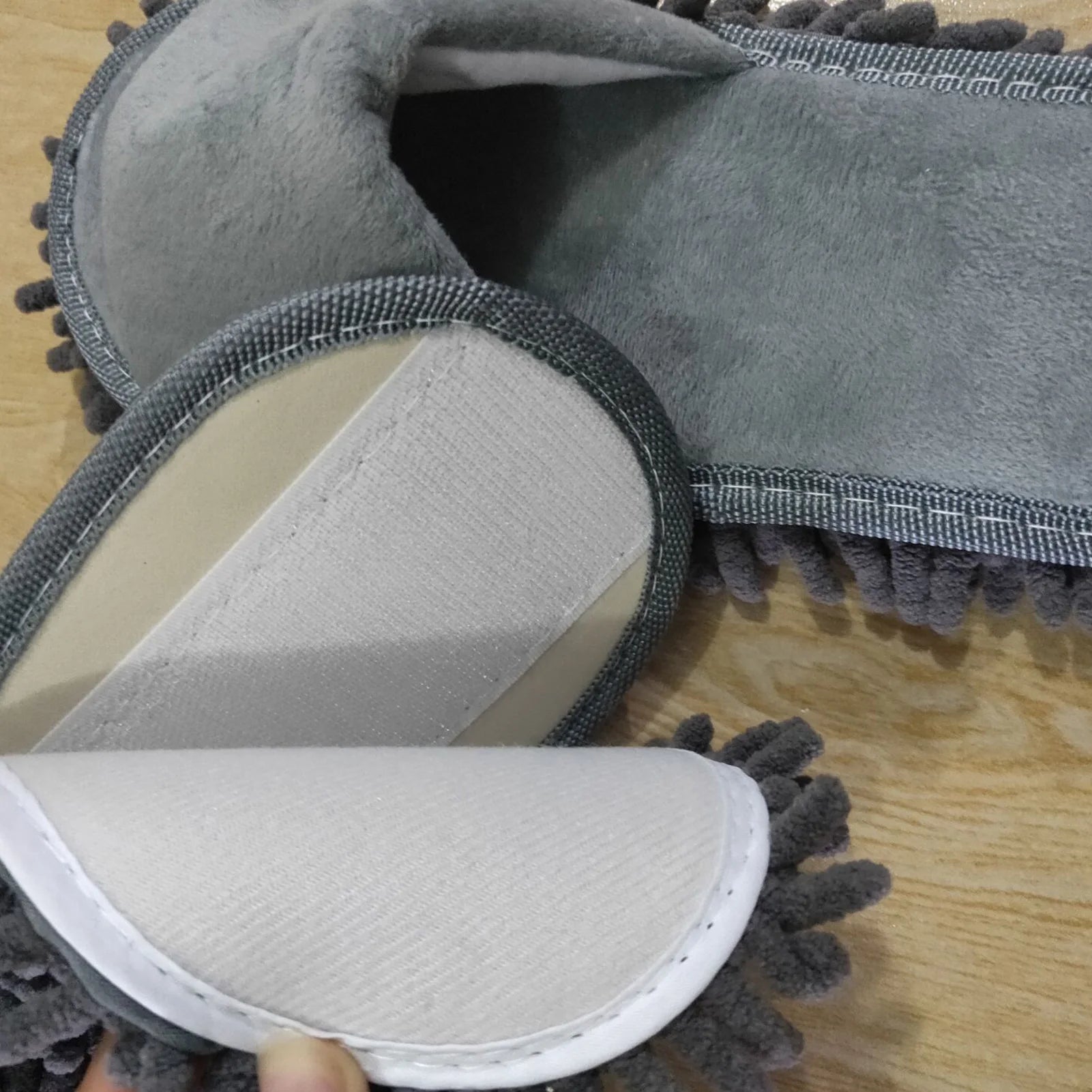 Floor Slippers Cleaning Slipper Floor Slippers Lazy Open Toed Mop Slipper Home Use Soft Pure Color Cleaning Slipper