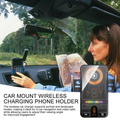 Wireless Charger for Car 15W Fast Charging Air Vent Cradles Auto Clamping Phone Holders for Music Control Video Streaming Daily