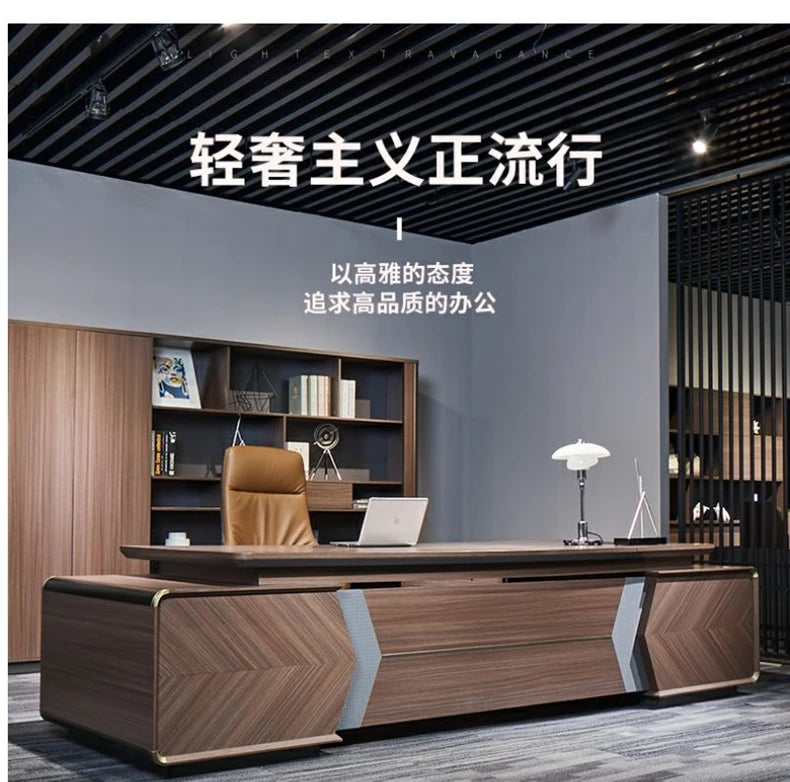 In Stock Standing Office Desk Executive Boss Minimalist High Quality Office Desk Modern European Escritorio Oficina Furniture