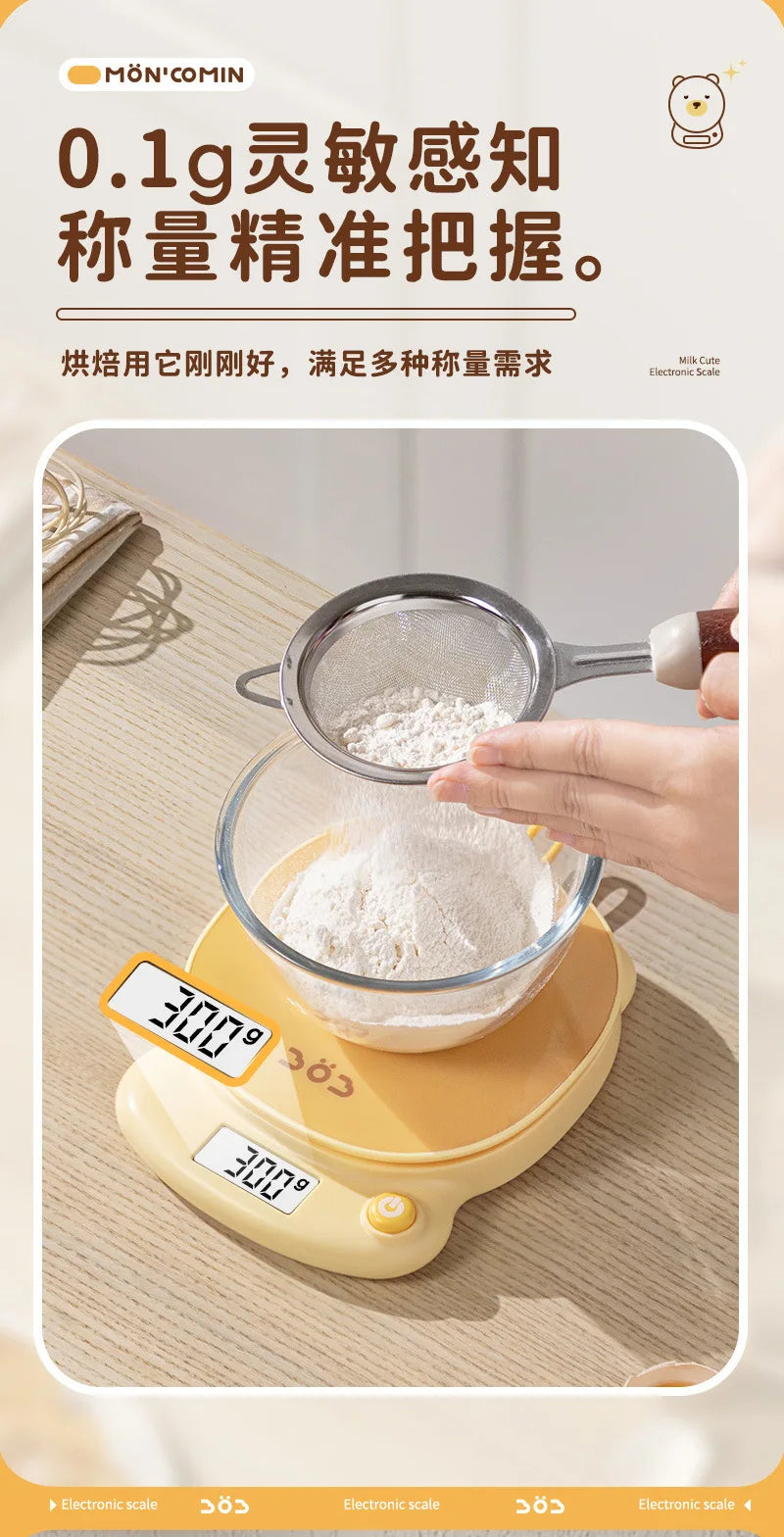 Kitchen electronic scale, high-precision household food scale, precision small electronic weighing scale, household use
