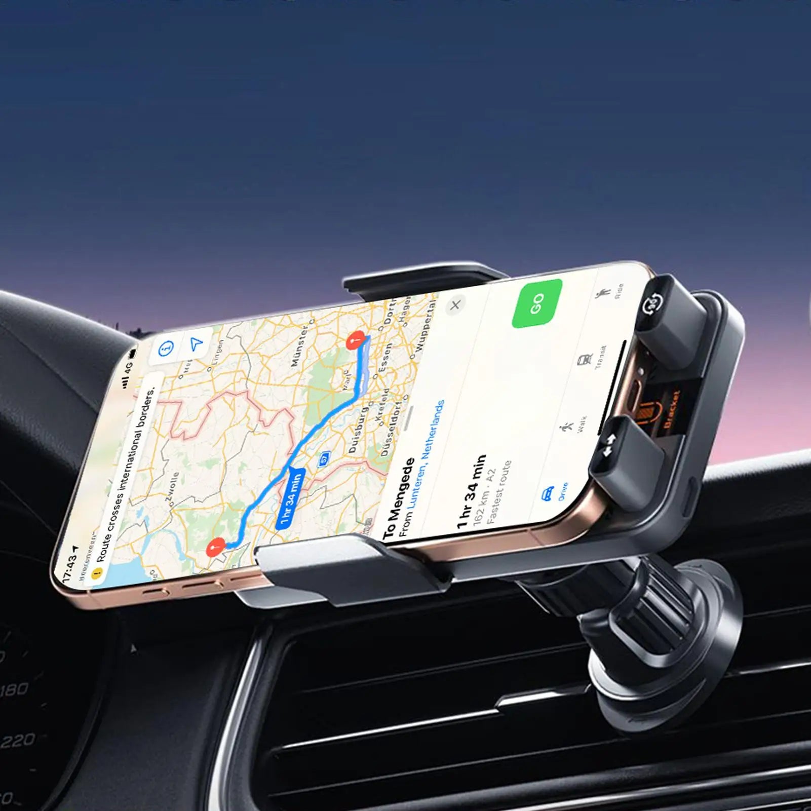 Wireless Charger for Car 15W Fast Charging Air Vent Cradles Auto Clamping Phone Holders for Music Control Video Streaming Daily