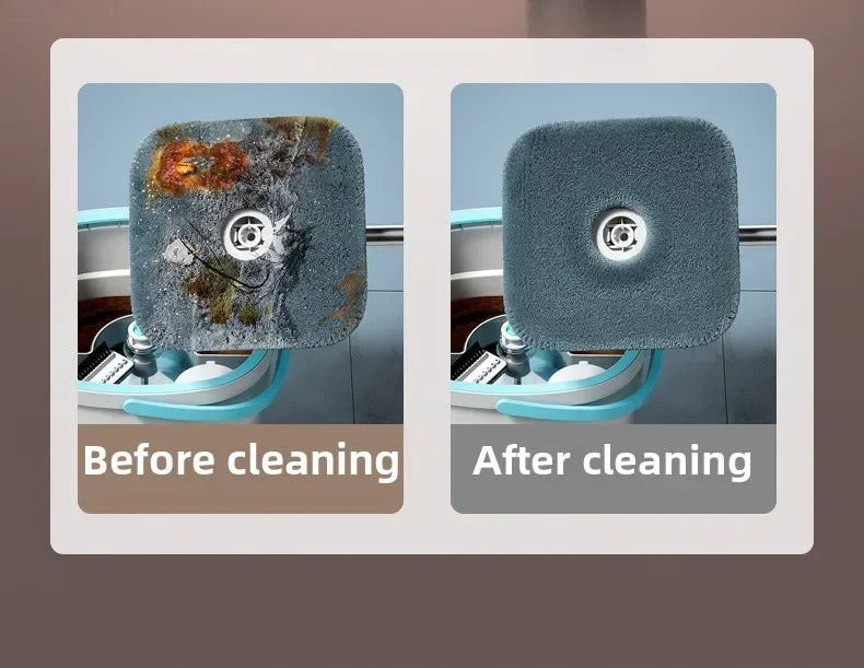 Clean and Dirty Water Separation Rotary Mop, No Need for Manual Cleaning, Quickly and Neatly Completes Home Cleaning