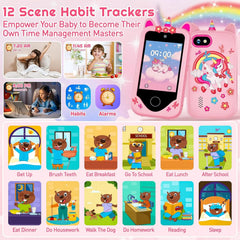 Kids Smart Phone for Boys & Girls 2.8 Inch Touch Screen Kids Toy Phone with Dual Camera ABC Learning Educational Learning Toy