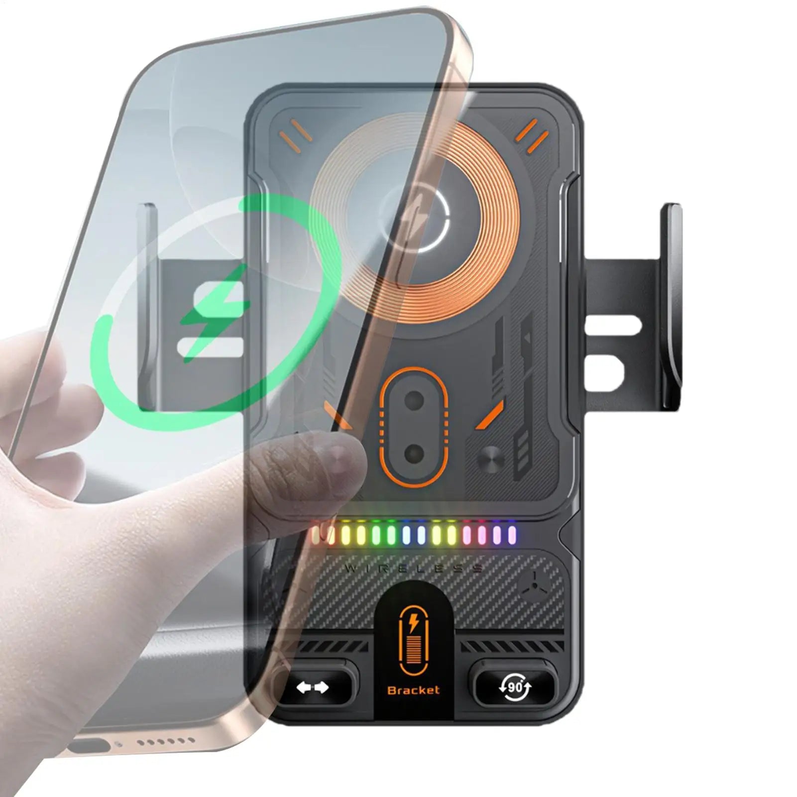 Wireless Phone Charger for Car 15W Fast Charging Air Vent Cradles Auto Clamping Phone Holders for Music Control Video Streaming