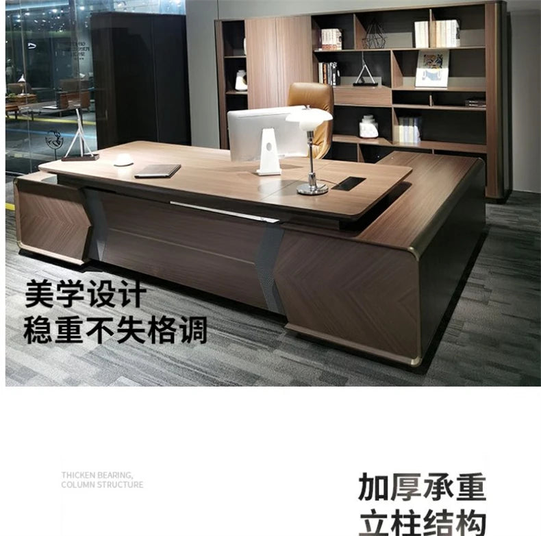 In Stock Standing Office Desk Executive Boss Minimalist High Quality Office Desk Modern European Escritorio Oficina Furniture