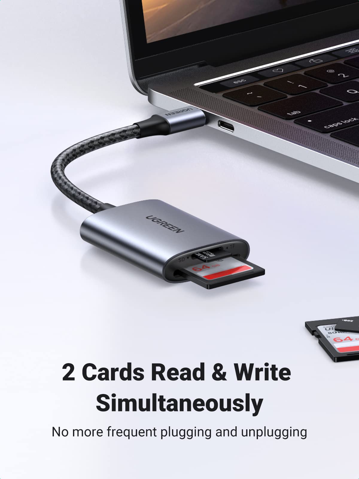 UGREEN 2 in 1 USB C SD Card Reader